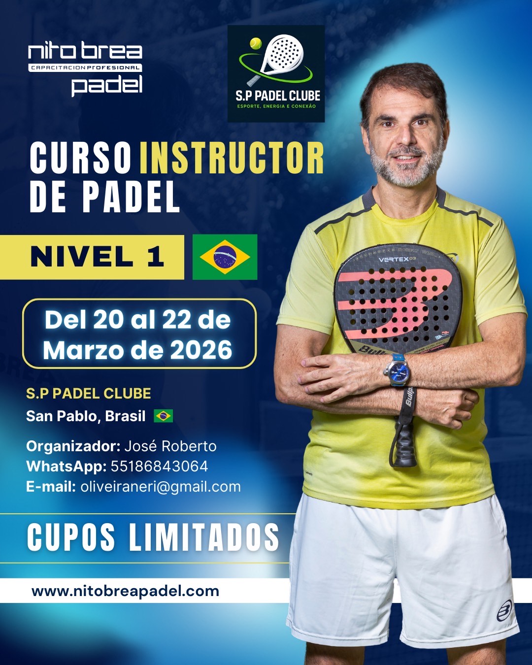 Curso Instructor de Padel Nivel I - São Paulo, Brasil