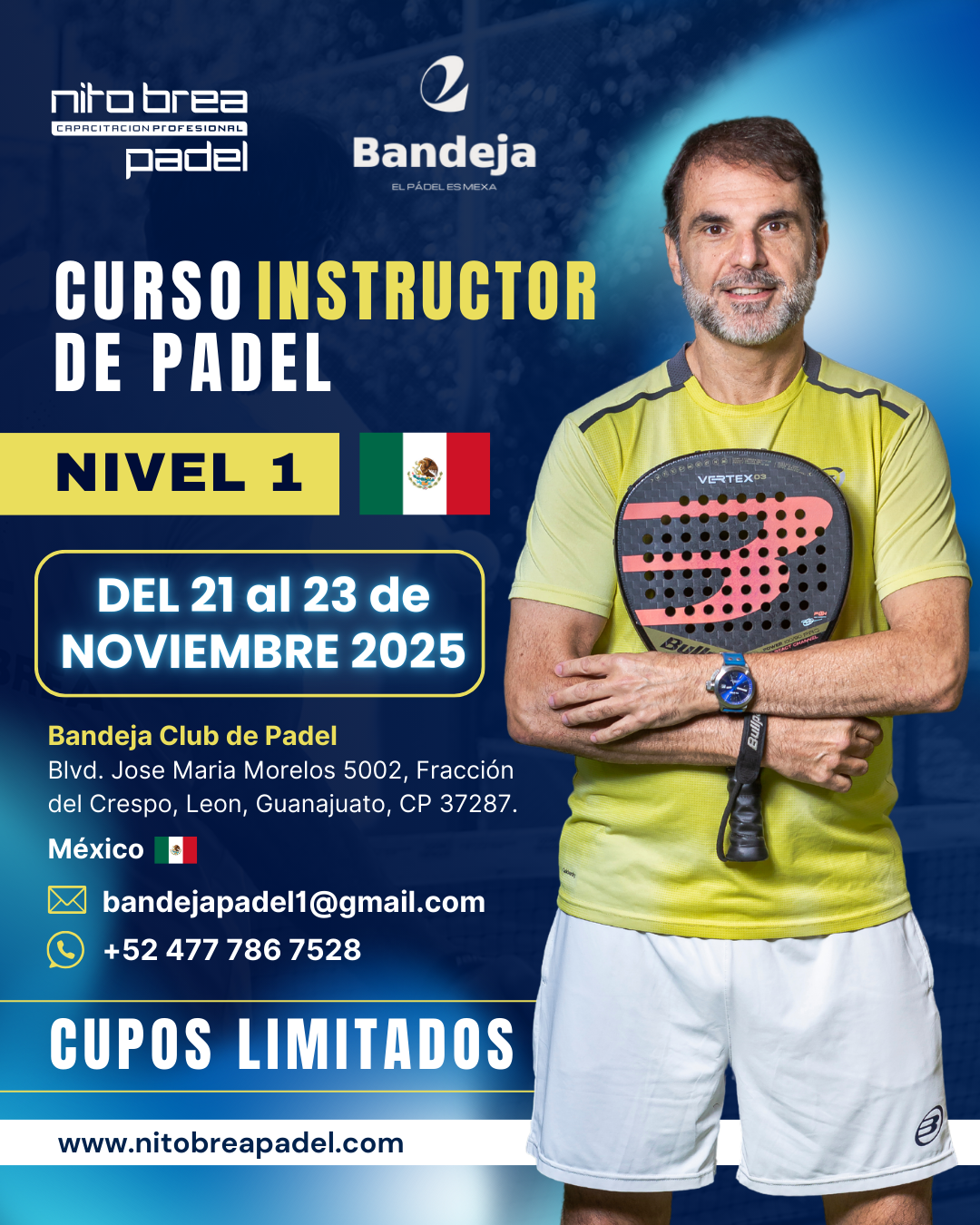 Instructor de Padel Nivel I - León, México